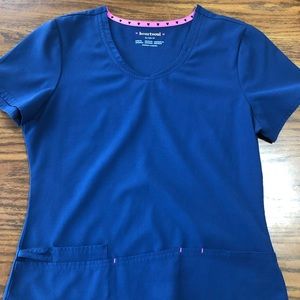 Heartsoul Navy scrub top